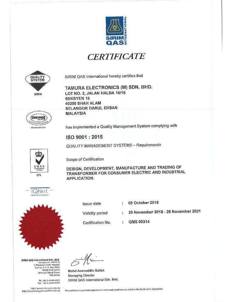 ISO 9001-2015 exp 28 Nov 2021-QMS 003141